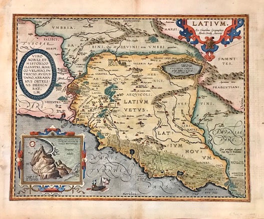 Ortelius Abraham (1528-1598) Latium 1603 Anversa